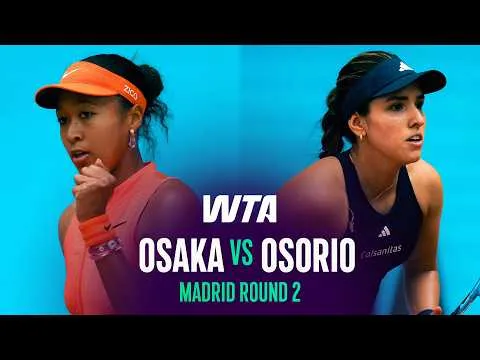 Naomi Osaka domine Camila Osorio au Madrid 2026 – 2e tour