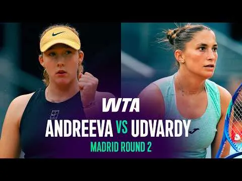 Mirra Andreeva bat Panna Udvardy à Madrid 2026 – 2e tour