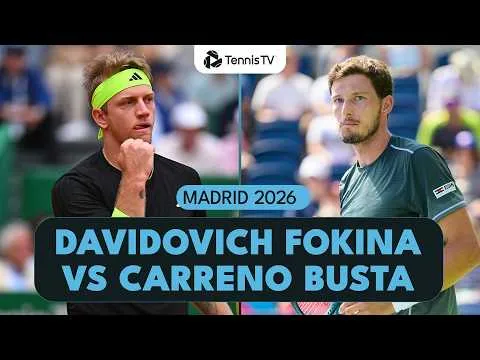 Davidovich Fokina bat Carreño Busta à Madrid 2026 – 2e tour
