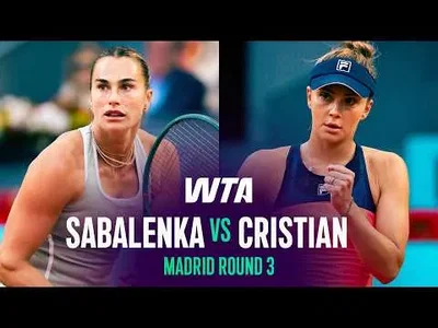 Aryna Sabalenka bat Jaqueline Cristian à Madrid 2026 – 3e tour