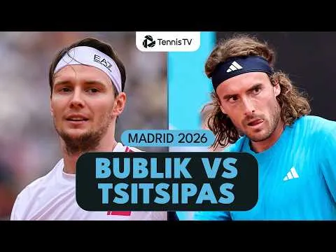 Stefanos Tsitsipas bat Alexander Bublik à Madrid 2026 – 2e tour