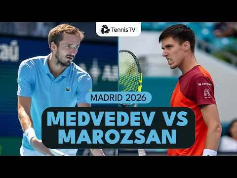 Daniil Medvedev bat Fabian Marozsan à Madrid 2026 – Deuxième tour