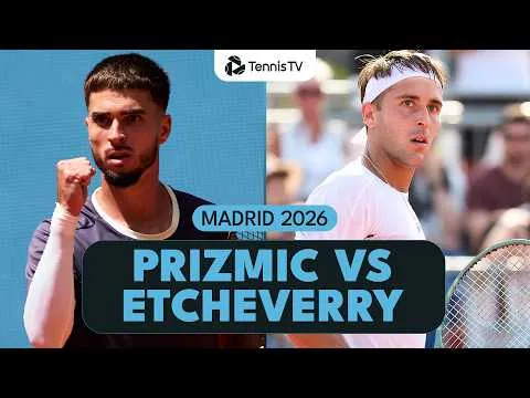 Tomas Martin Etcheverry bat Dino Prizmic à Madrid 2026 – 3e tour