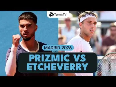Tomas Martin Etcheverry bat Dino Prizmic à Madrid 2026 – 3e tour
