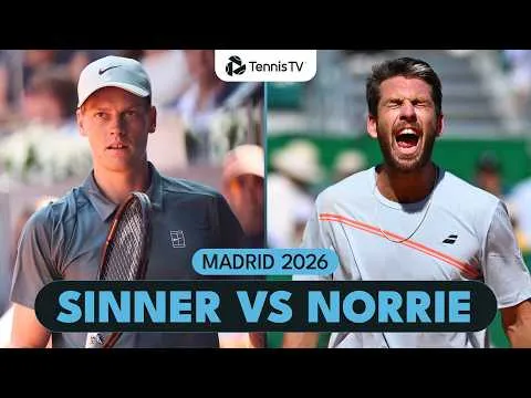 Jannik Sinner élimine Cameron Norrie à Madrid 2026 – Huitième de finale