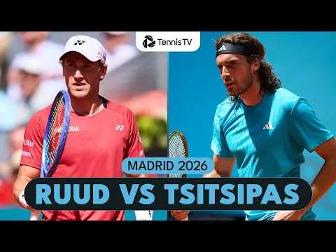 Casper Ruud domine Stefanos Tsitsipas au Madrid 2026 – Huitième de finale