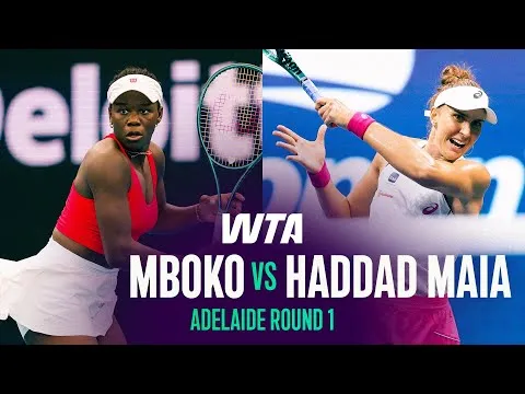 Mboko bat Haddad Maia à Adélaïde 2026 – Premier tour
