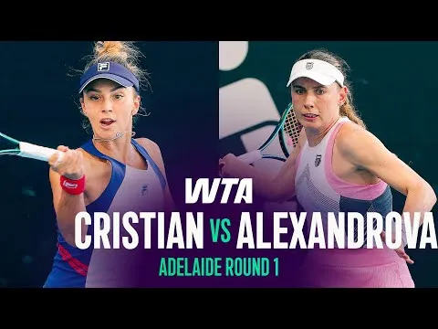 Jaqueline Cristian bat Ekaterina Alexandrova à Adélaïde 2026 – Premier tour