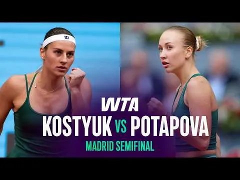 Marta Kostyuk bat Anastasia Potapova à Madrid 2026 – Demi-finale