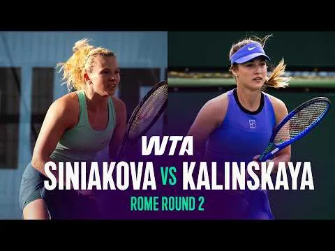 Kalinskaya domine Siniakova au 2e tour de Rome 2026