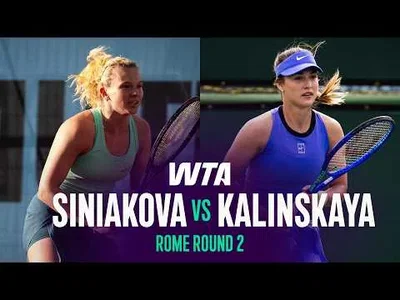 Kalinskaya domine Siniakova au 2e tour de Rome 2026