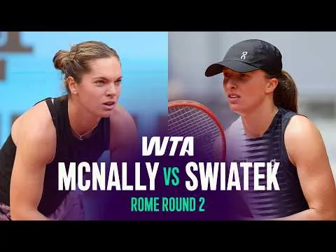 Swiatek bat McNally à Rome 2026 – 2e tour