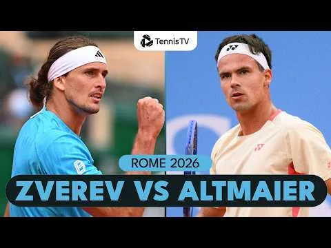Alexander Zverev domine Daniel Altmaier au Rome 2026 – 2e tour