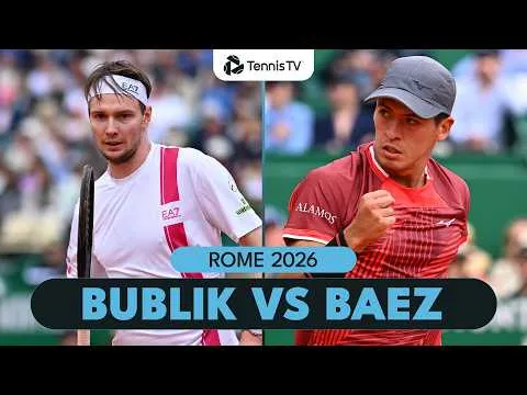 Alexander Bublik domine Sebastian Baez à Rome 2026 – 2e tour