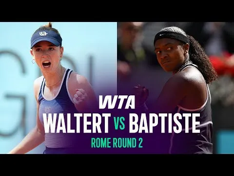 Hailey Baptiste bat Simona Waltert à Rome 2026 – 2e tour