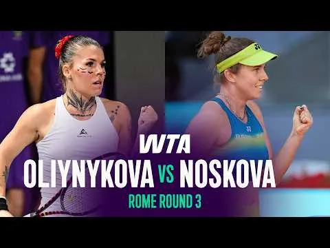 Noskova bat Oliynykova à Rome 2026 – 3e tour