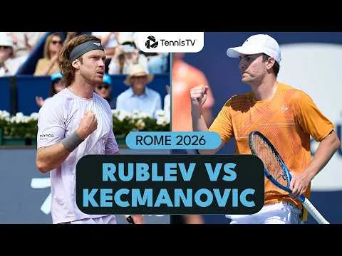 Andrey Rublev bat Miomir Kecmanovic à Rome 2026 – 2e tour