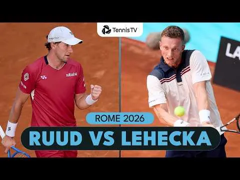 Casper Ruud bat Jiri Lehecka à Rome 2026 – 3e tour