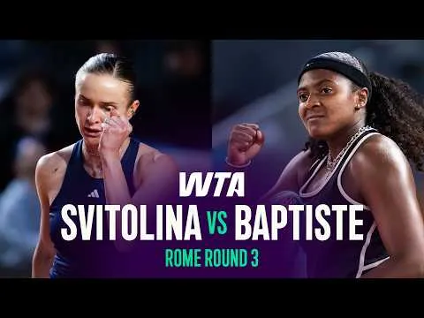 Elina Svitolina domine Hailey Baptiste au 3e tour de Rome 2026