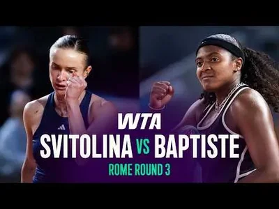 Elina Svitolina domine Hailey Baptiste au 3e tour de Rome 2026