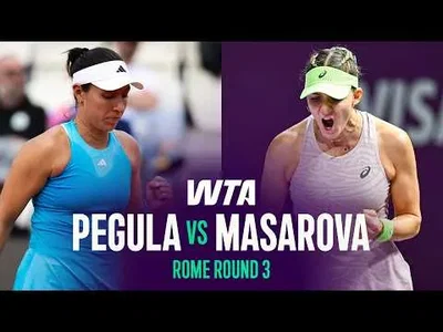 Jessica Pegula domine Rebeka Masarova au 3e tour de Rome 2026