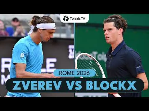 Alexander Zverev domine Alexander Blockx au troisième tour de Rome 2026
