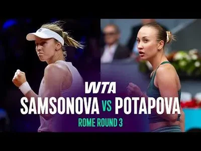 Potapova bat Samsonova à Rome 2026 – 3e tour
