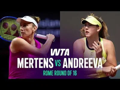 Mirra Andreeva domine Elise Mertens au 8e de finale de Rome 2026