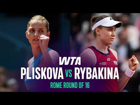 Elena Rybakina bat Karolina Pliskova à Rome 2026 – Huitième de finale