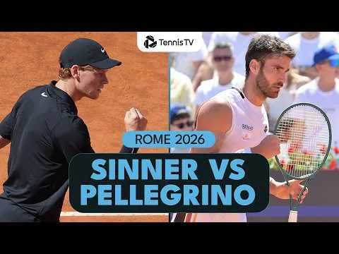 Sinner domine Pellegrino à Rome 2026 – Huitième de finale