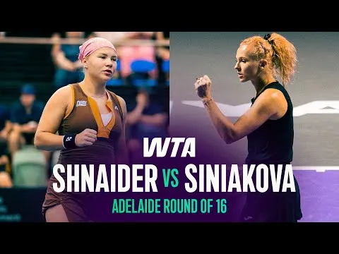 Shnaider bat Siniakova à Adelaide 2026 – Huitièmes de finale
