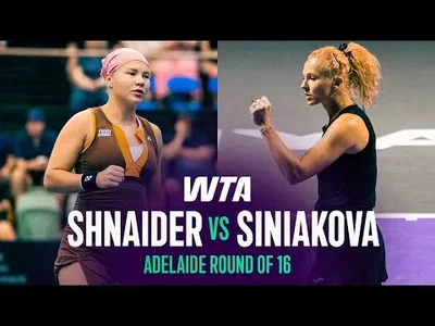 Shnaider bat Siniakova à Adelaide 2026 – Huitièmes de finale