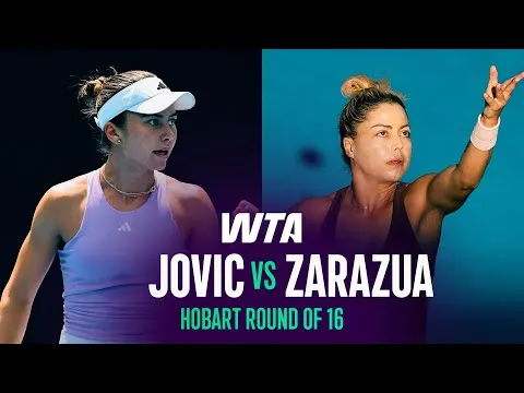 Jovic élimine Zarazua à Hobart 2026 – Huitièmes de finale