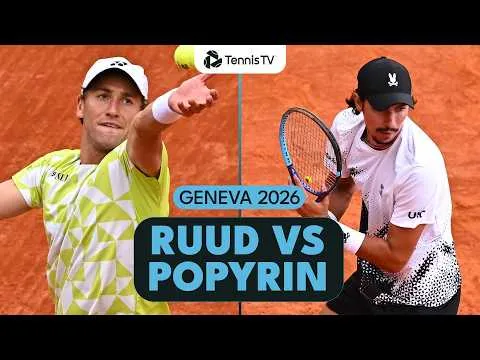 Casper Ruud bat Alexei Popyrin à Genève 2026 – Quart de finale