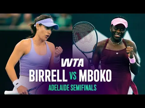 Victoria Mboko bat Kimberly Birrell à l'Adelaide 2026 – Demi-finale