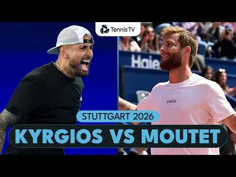 Nick Kyrgios bat Corentin Moutet à Stuttgart 2026 – 1er tour
