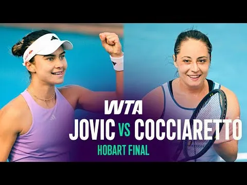 Cocciaretto bat Jovic à l'International de Hobart 2026 – Finale