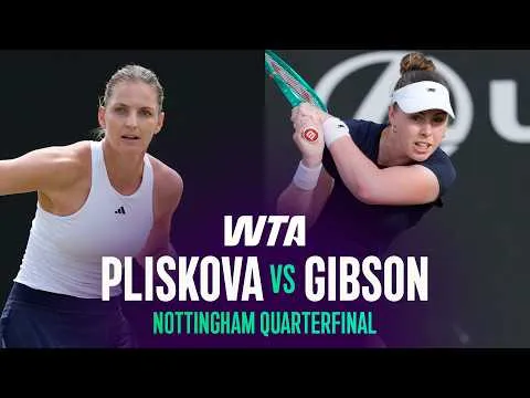 Karolina Pliskova bat Talia Gibson à Nottingham 2026 – Quart de finale