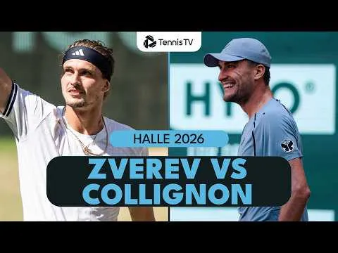 Alexander Zverev bat Raphael Collignon à Halle 2026 – Quart de finale