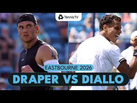 Draper bat Diallo à Eastbourne 2026 – Quart de finale