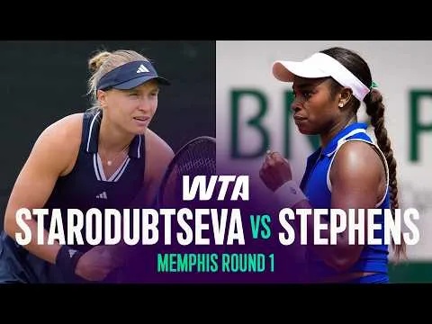 Sloane Stephens voittaa Yuliia Starodubtsevan Memphisissä 2026 – 1. kierros