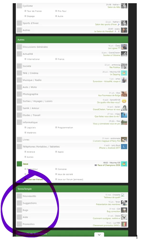 ouverture d'un nouveau topic (forum)