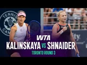 Diana Shnaider ngalahake Anna Kalinskaya ing National Bank Open 2026 – Babak 03
