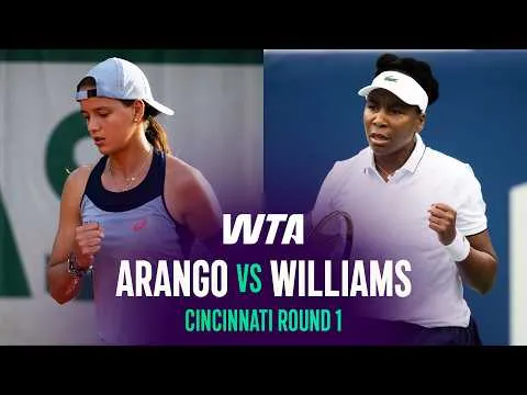 Emiliana Arango slår Venus Williams i Cincinnati Open 2026 – første runde