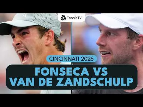 João Fonseca pokonuje Botic Van de Zandschulp na Cincinnati Open 2026 – Runda 2