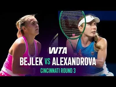 Sara Bejlek bat Ekaterina Alexandrova à l'Open de Cincinnati 2026 – 3e tour