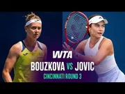 Marie Bouzkova pokonuje Ivę Jovic w Cincinnati Open 2026 – runda 3