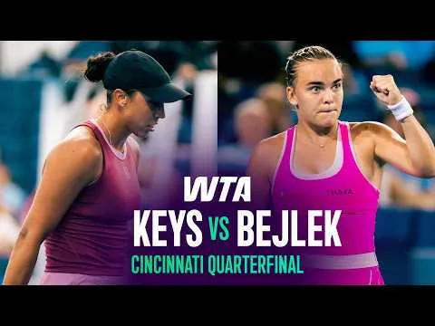 Sara Bejlek porazila Madison Keys na Cincinnati Open 2026 – čtvrtfinále