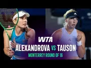 Clara Tauson pobijedila Ekaterinu Alexandrovu na Monterrey Open 2026 – 2. kolo