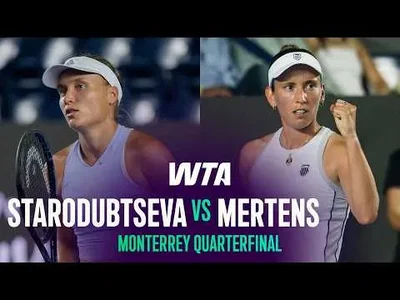 Elise Mertens, Monterrey Open 2026 – Dörddəbir Finalda Yuliia Starodubtsevanı məğlub etdi